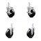 Service Caster 4 Inch Soft Rubber Wheel Swivel 3/4 Inch Square Stem Caster Brakes SCC, 2PK SCC-SQ20S414-SRS-TLB-34-2-S-2 - alternate 1